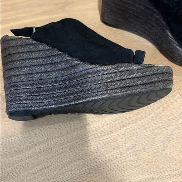 Cordani Black Suede Slingback Wedges - Picture 4 of 7